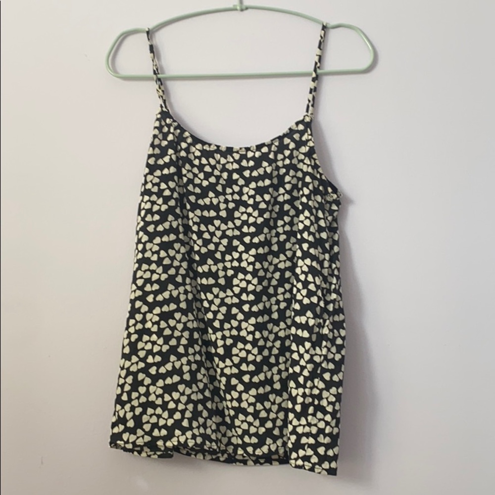 Heart print Equipment silk cami